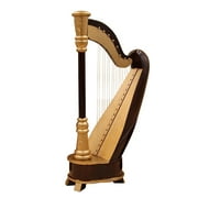 SIEYIO Wooden Miniature Harp with Case Mini Musical Instrument Model Miniature